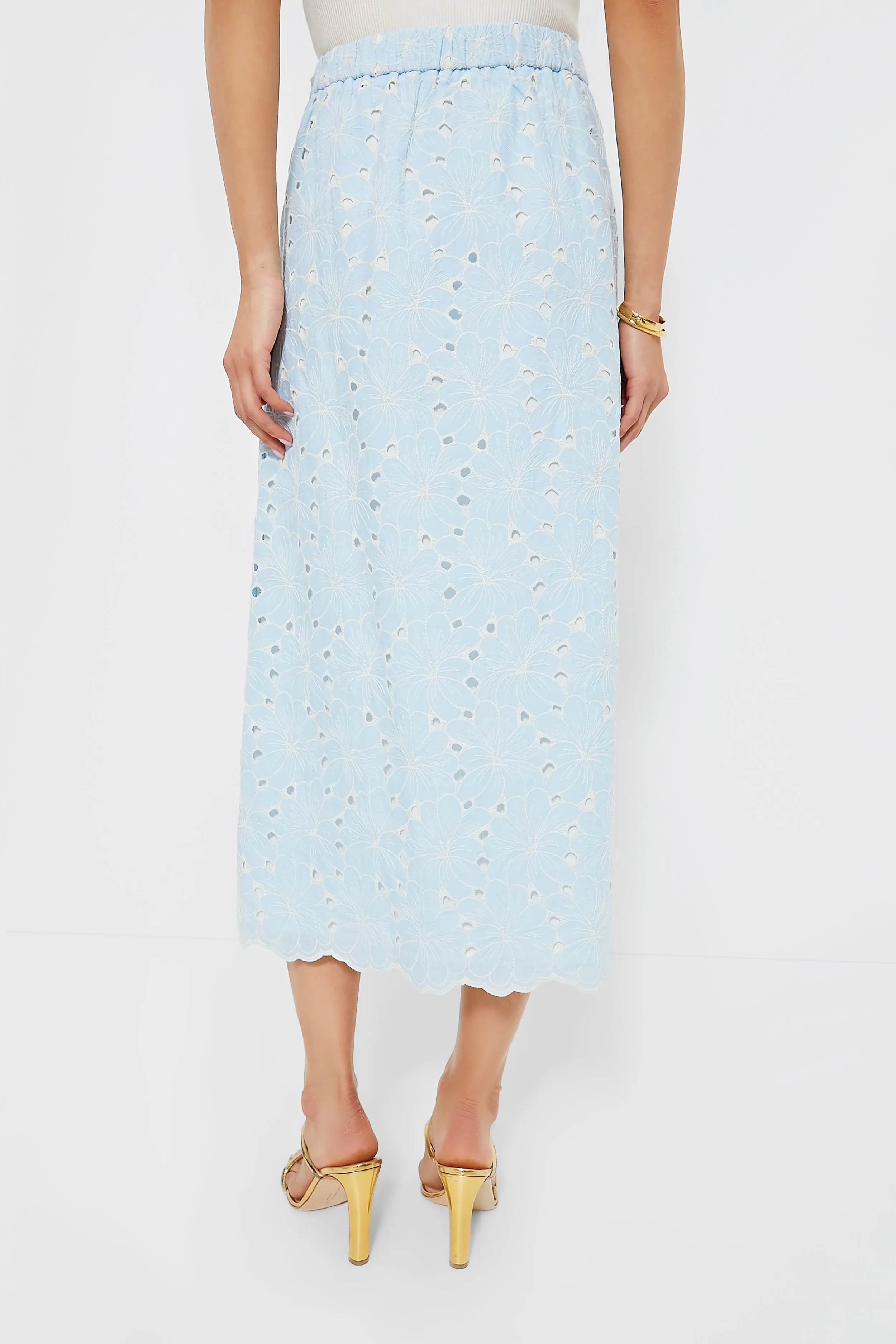 Airy Blue Eyelet Silas Skirt