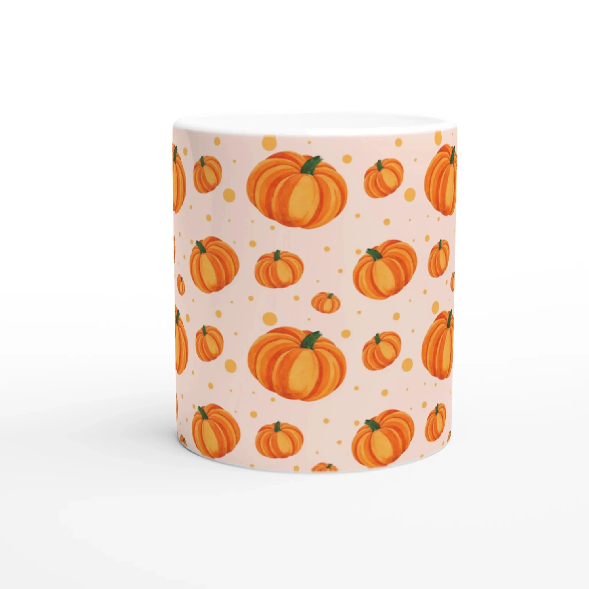 All-Over Pumpkin Print Ceramic Mug – Cozy Fall Vibes