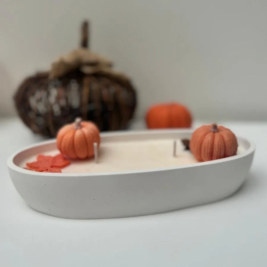 Autumn Home - Pumpkin Container Candle - Pumpkin Spice Latte Fragrance