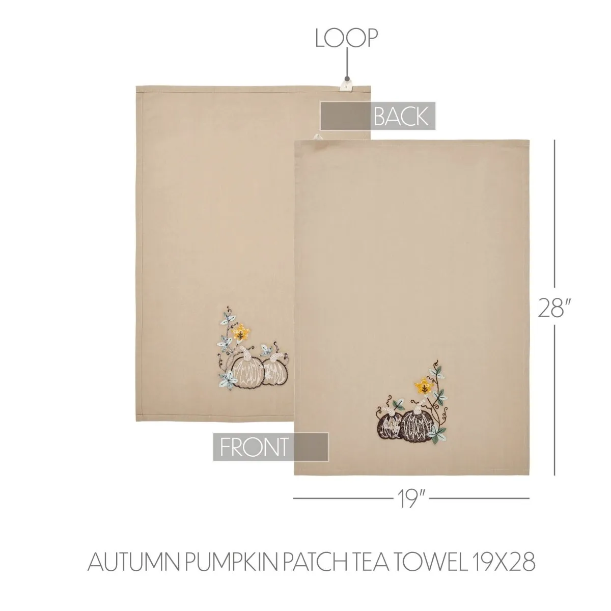 Autumn Pumpkin Patch Tea Towel