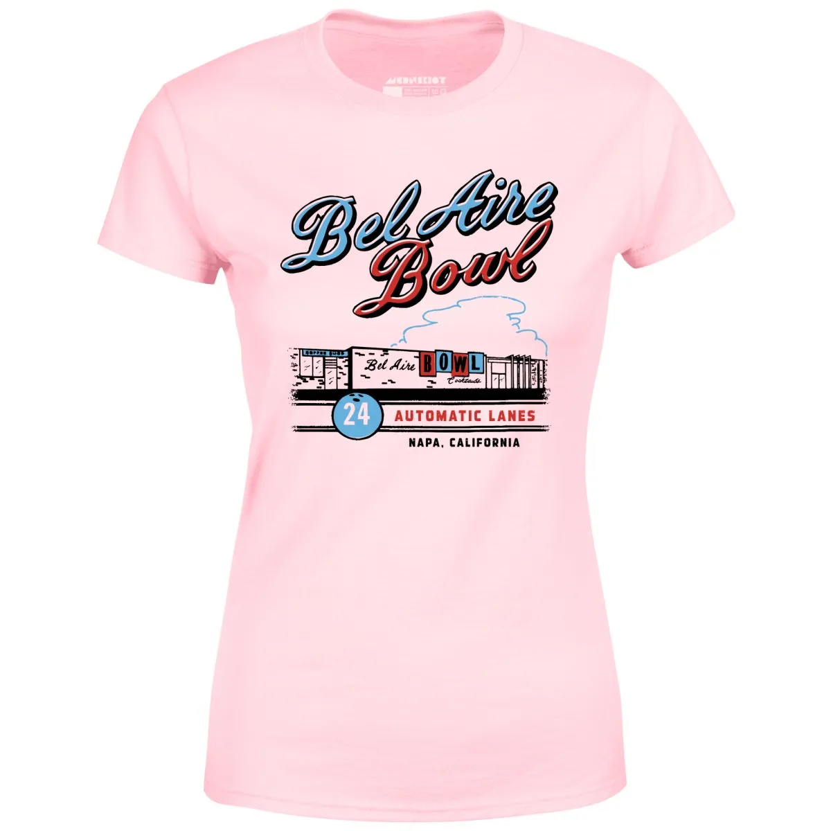 Bel Aire Bowl - Napa, CA - Vintage Bowling Alley - Women's T-Shirt