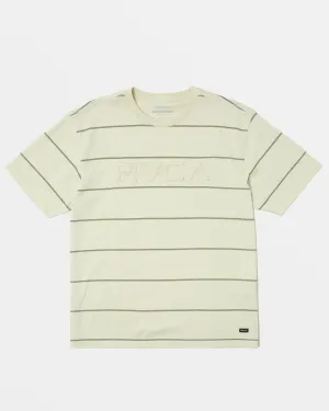 Bevel Stripe Short Sleeve Tee - Silver Bleach