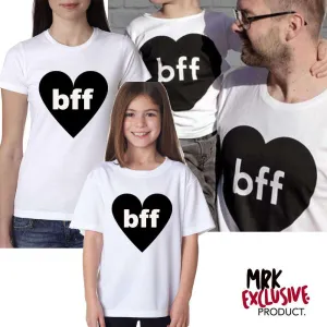 BFF Heart Family White Matching Tees (MRK X)