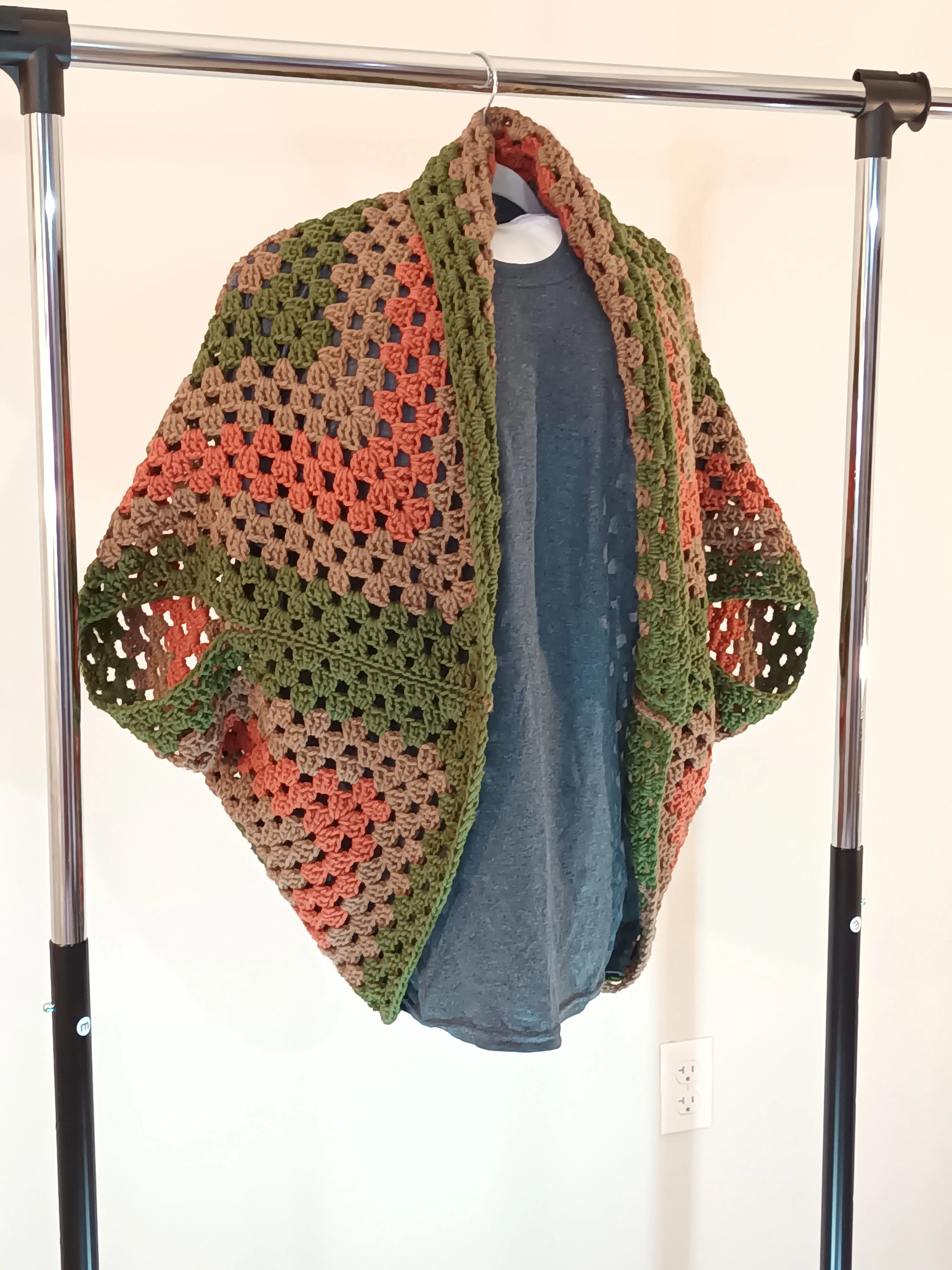 Boho autumn inspired cozy shrug