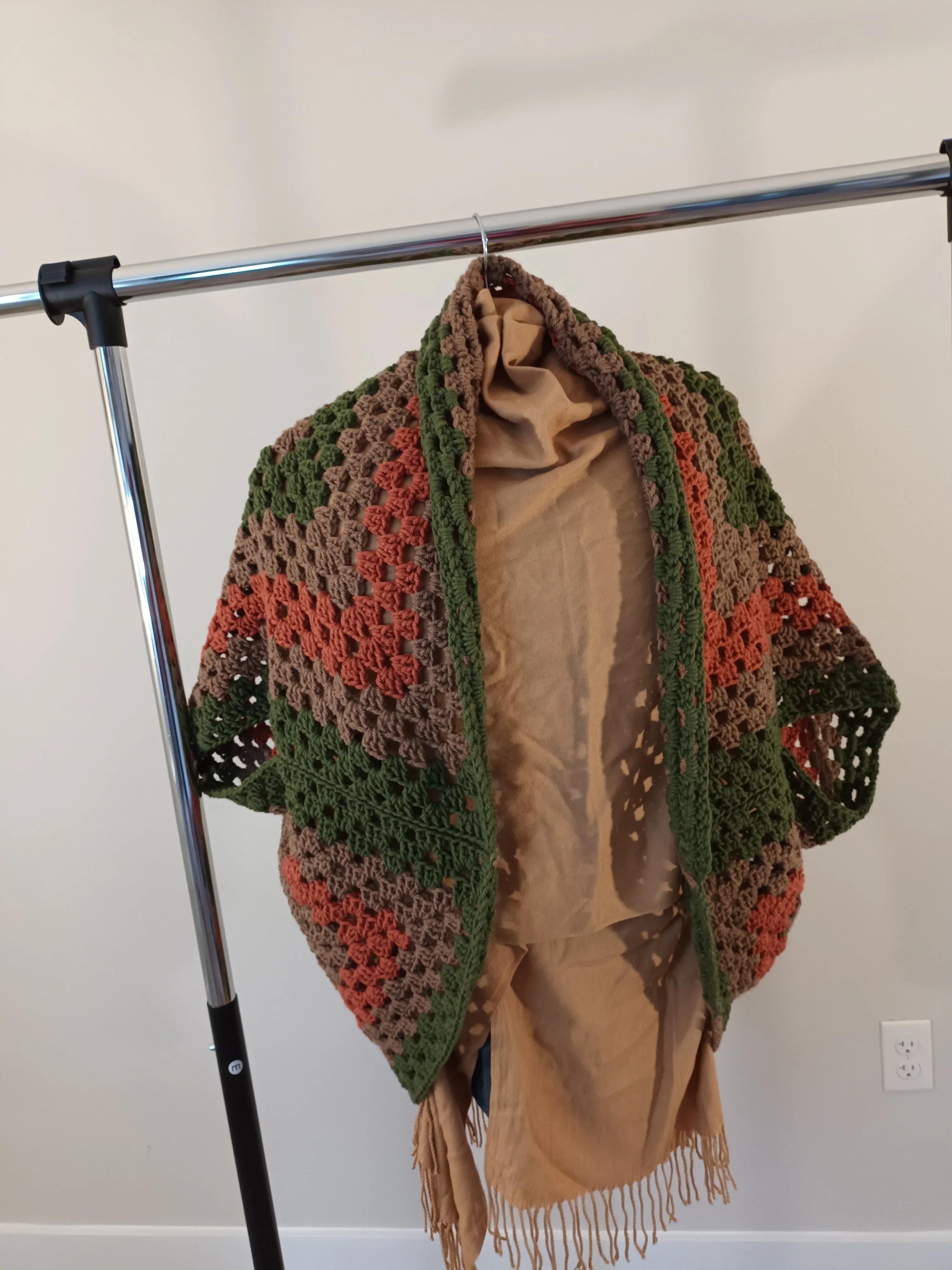 Boho autumn inspired cozy shrug