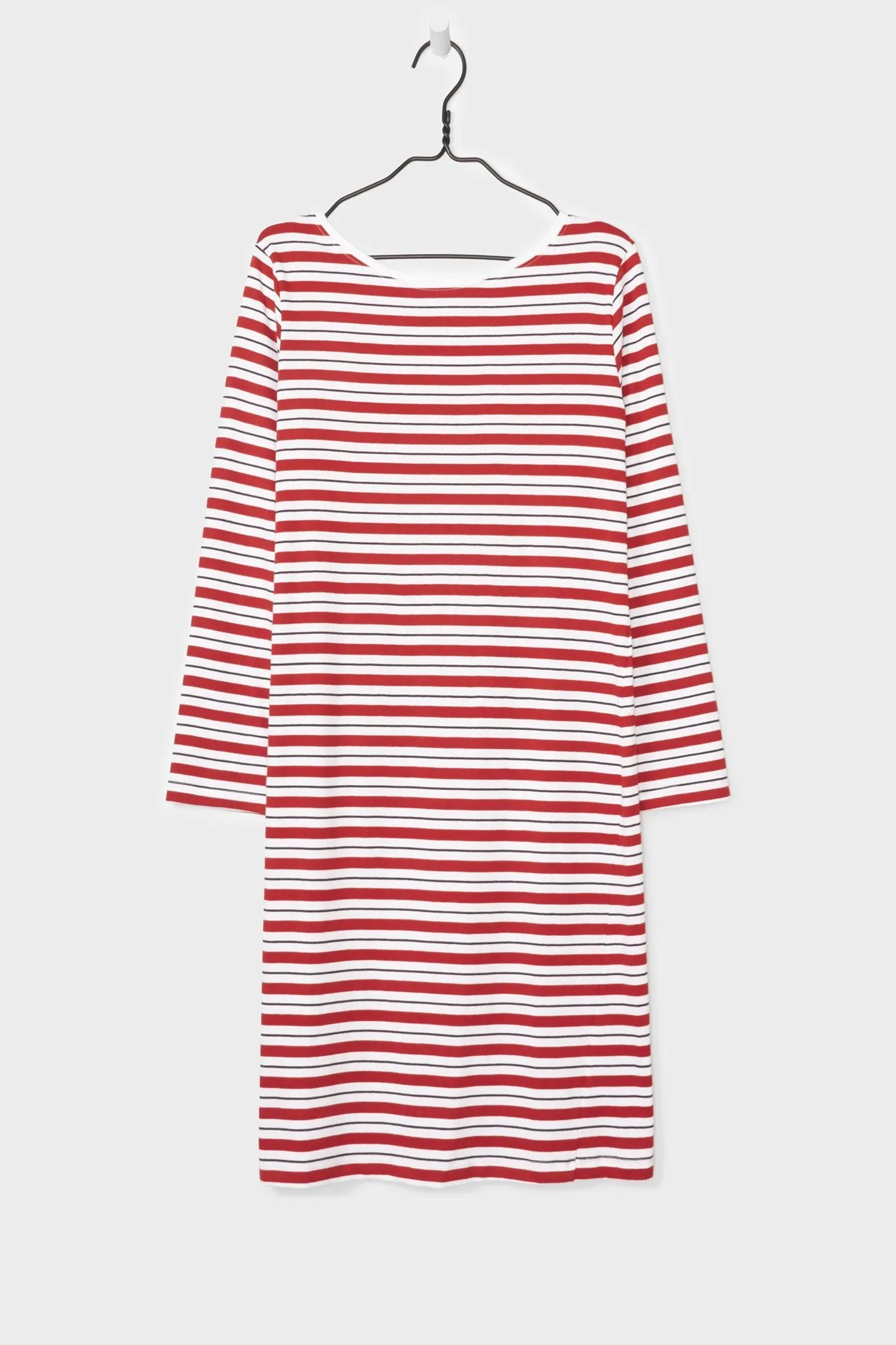 building block boat neck dress red stripes <br> by Kowtow