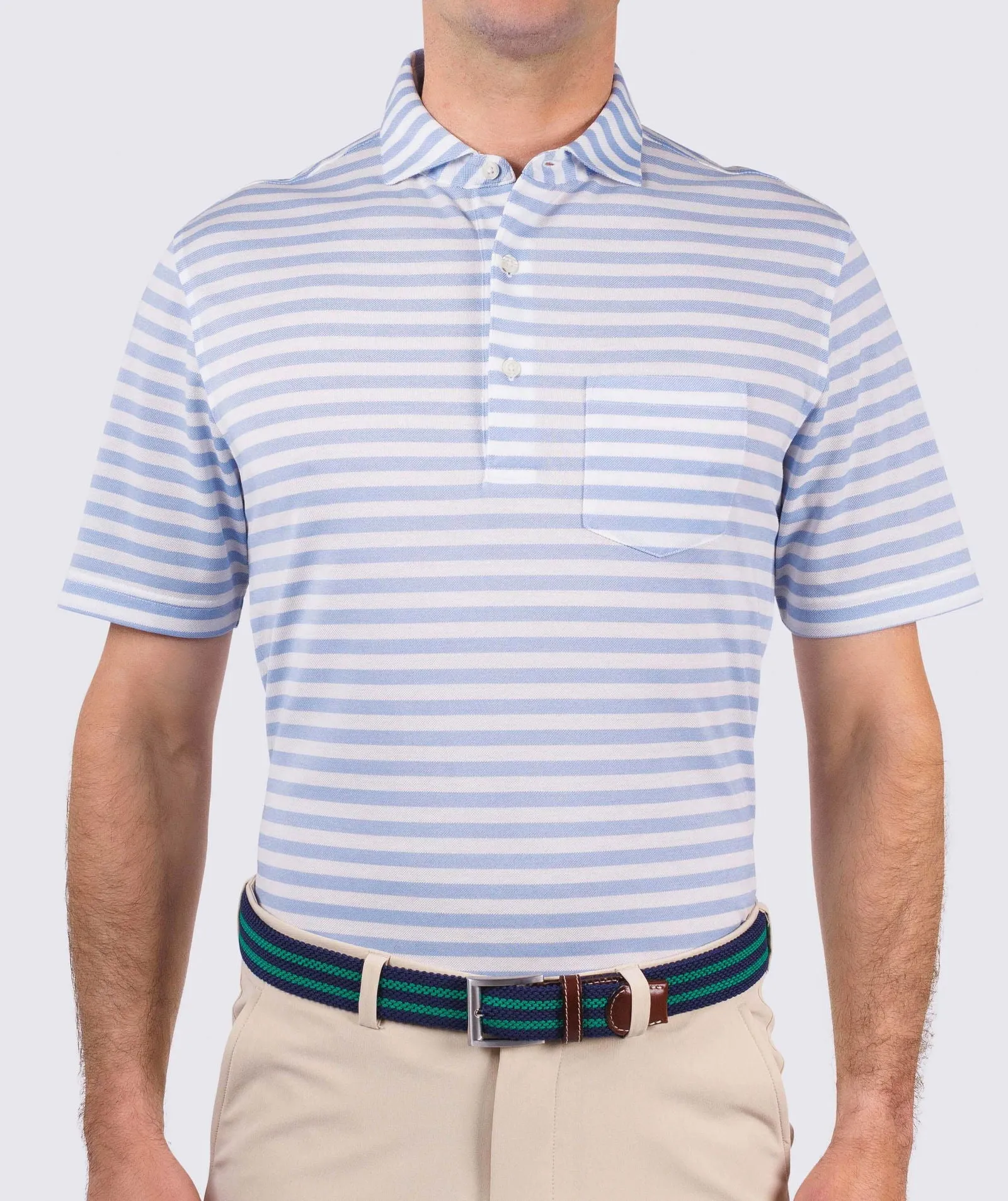 Cole Cotton Stripe Performance Polo