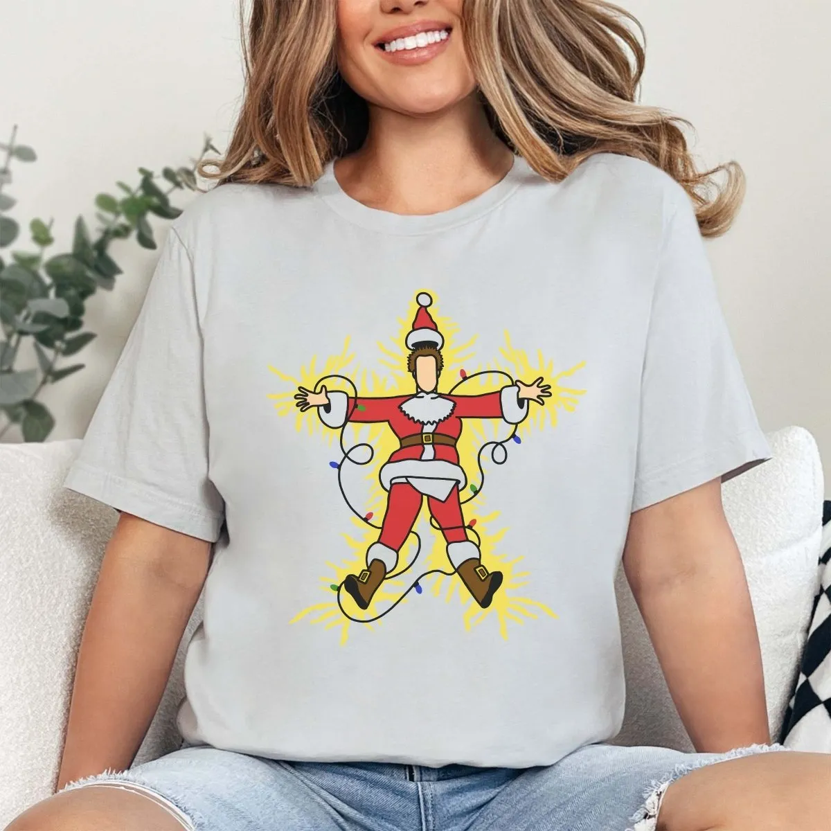 Couple Christmas Griswold Illumination & Clark Shocked Wholesale Bella Graphic Tee - Fast Shipping