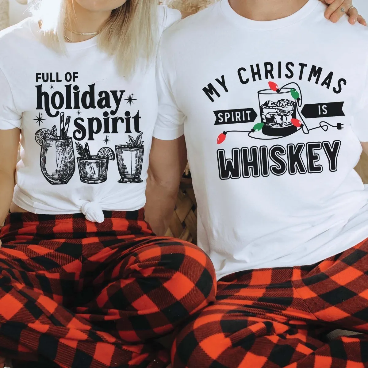 Couple Christmas Holiday & Christmas Spirit Wholesale Bella Graphic Tee - Fast Shipping