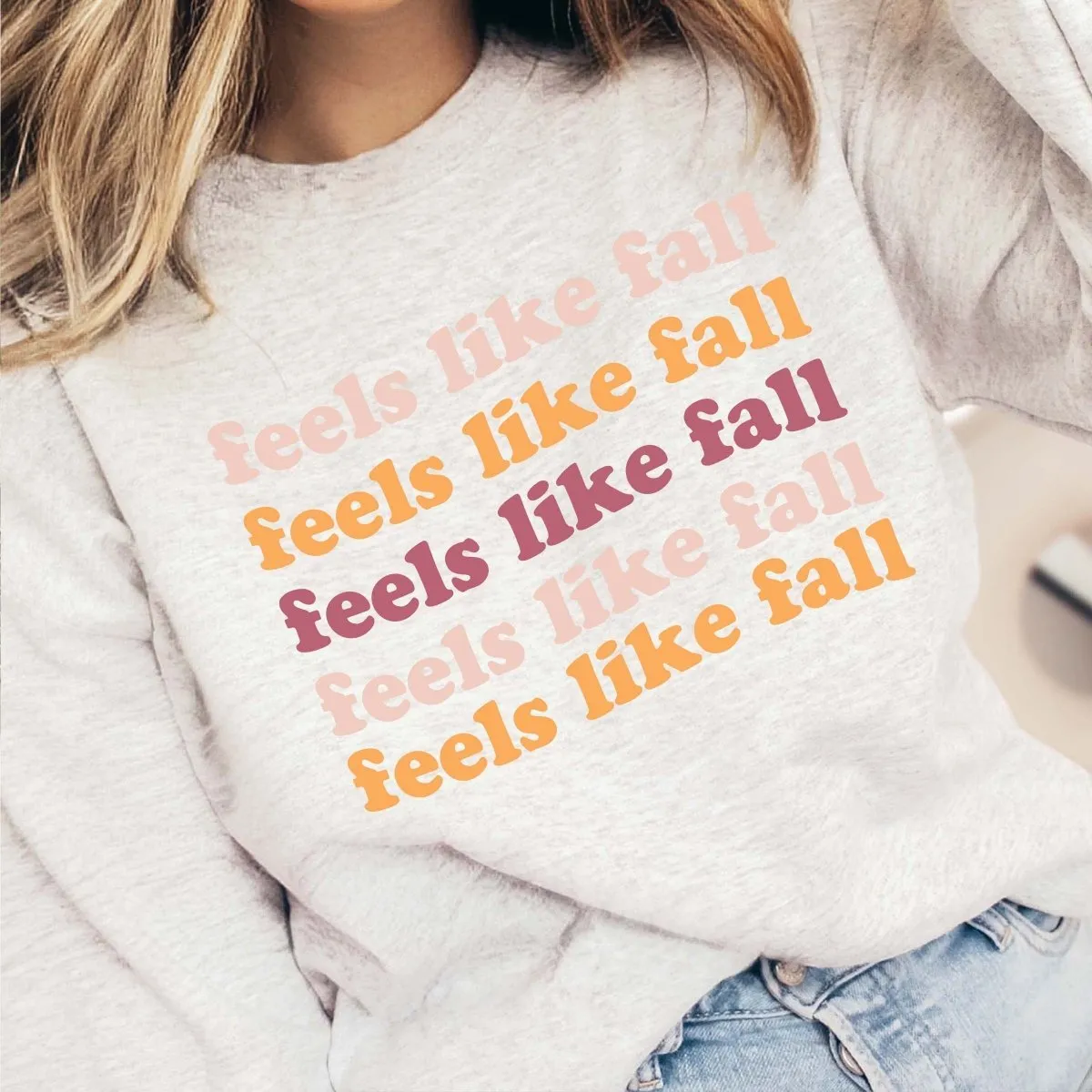 Feels Like Fall Wholesale Graphic Sweatshirt - Quick Shipping