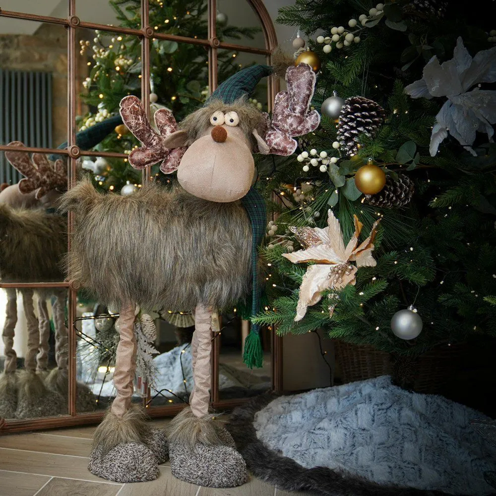 Festive 114cm Standing Telescopic Legs Reindeer