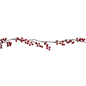 Gisela Graham 150cm Red Berry Garland