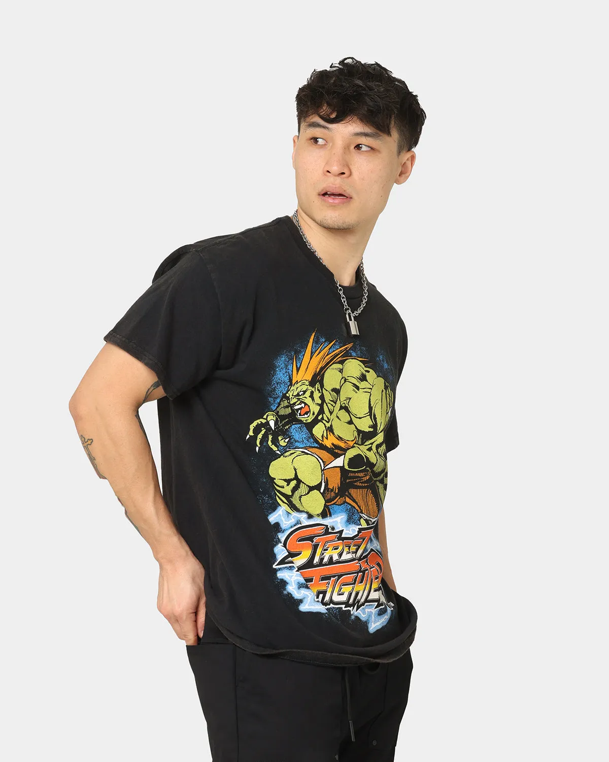 Goat Crew X Street Fighter Blanka Vintage T-Shirt Black Wash