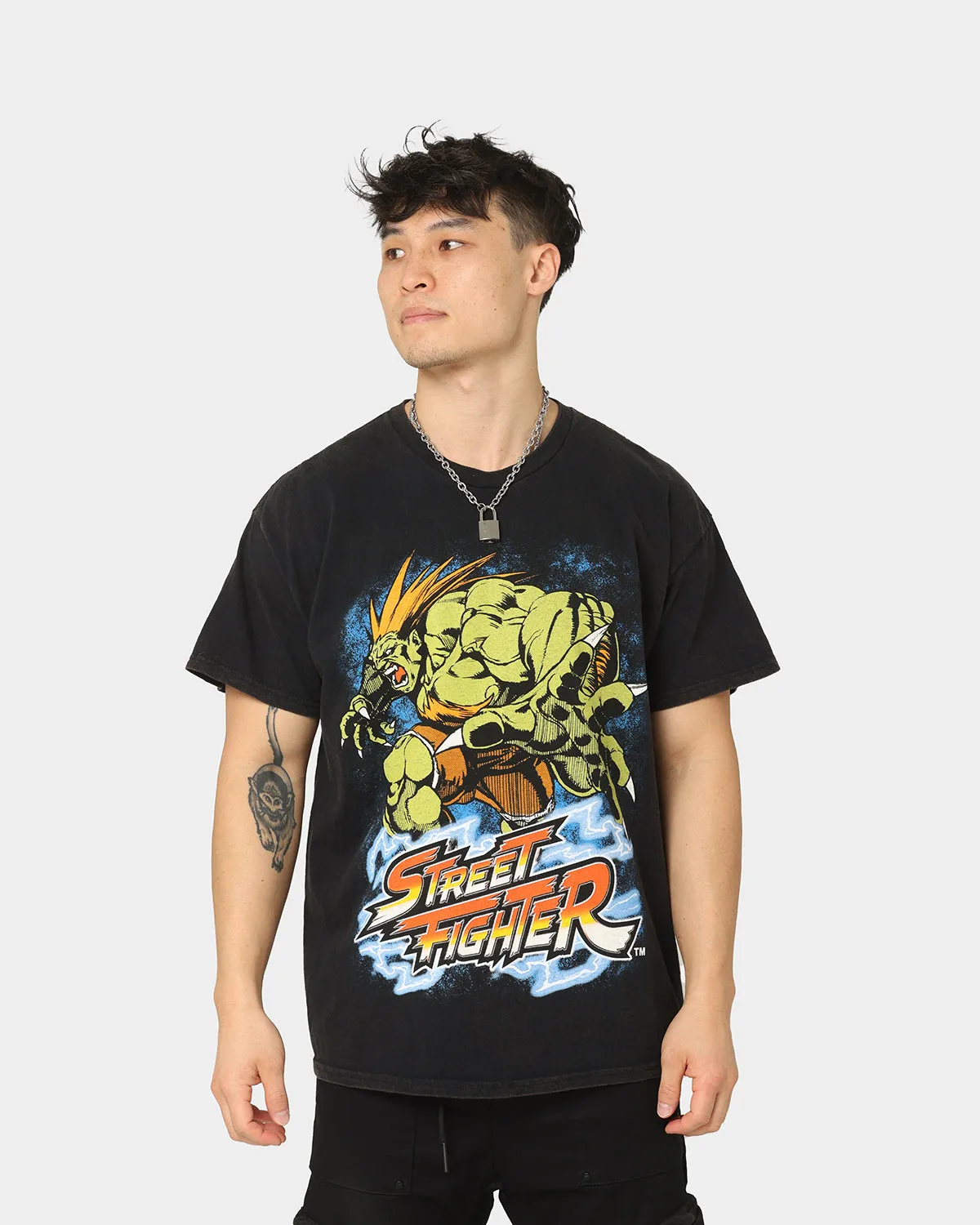 Goat Crew X Street Fighter Blanka Vintage T-Shirt Black Wash