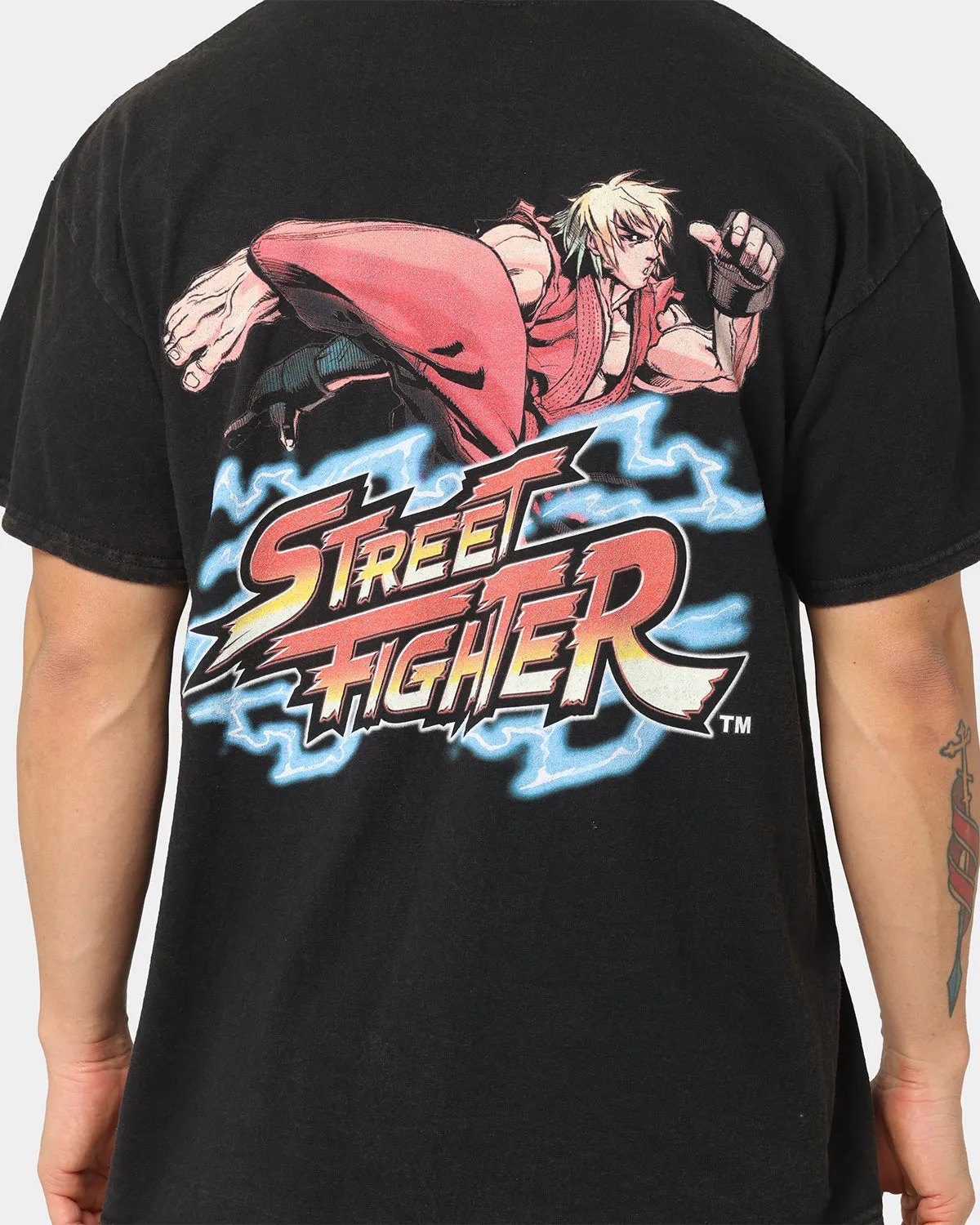 Goat Crew X Street Fighter Ken Masters Vintage T-Shirt Black Wash