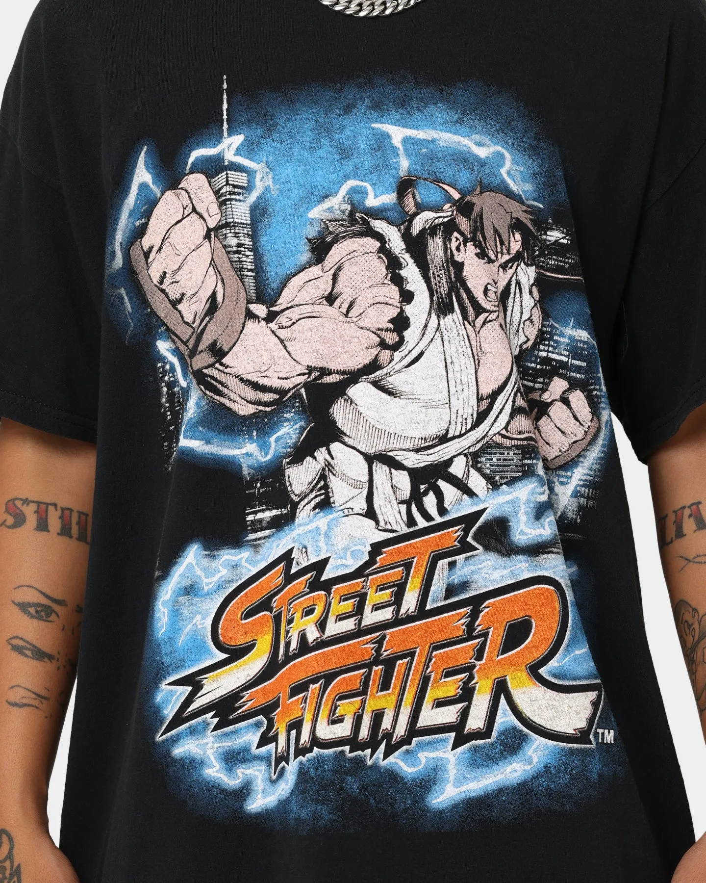 Goat Crew X Street Fighter Ryu Vintage T-Shirt Black Wash