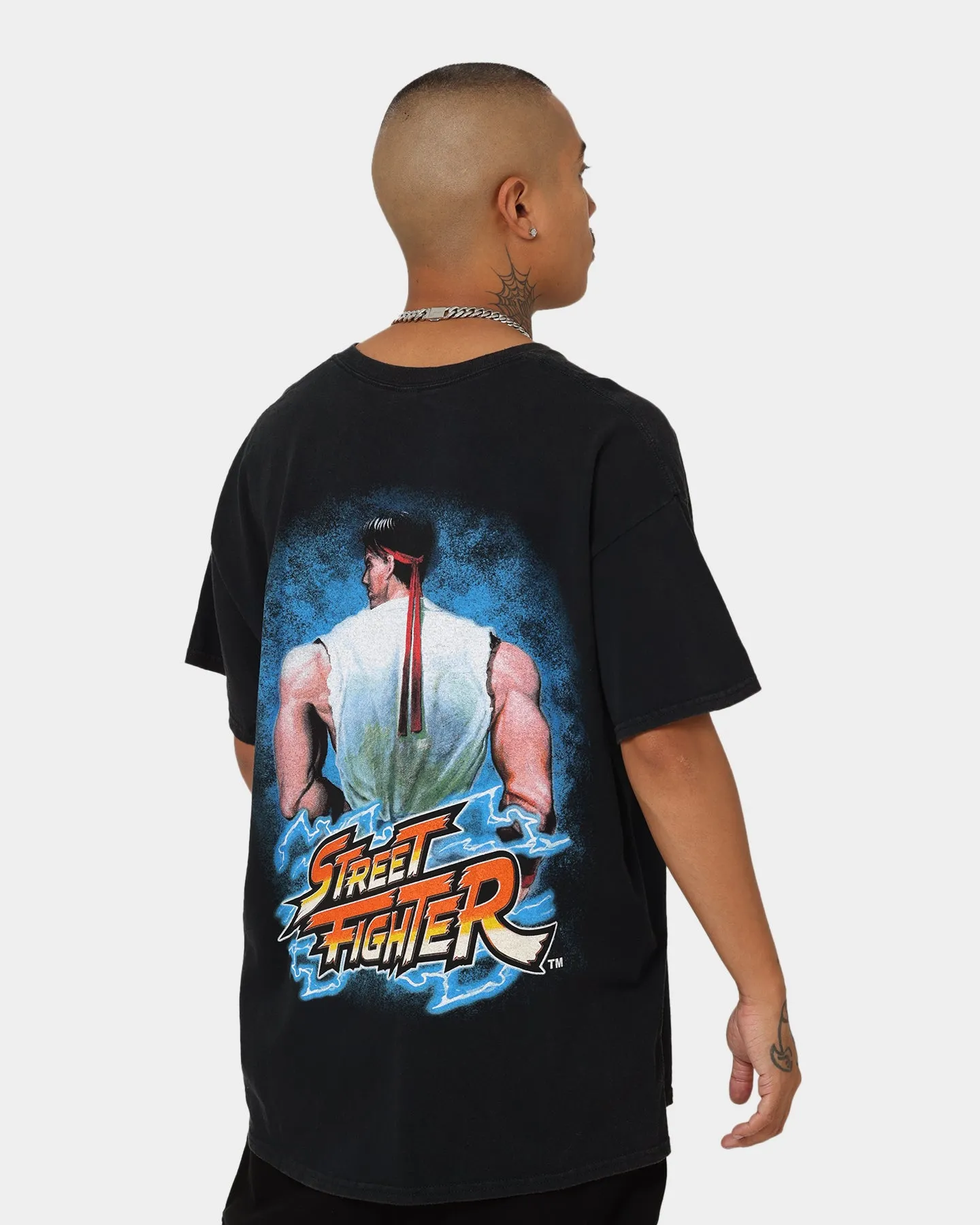 Goat Crew X Street Fighter Ryu Vintage T-Shirt Black Wash