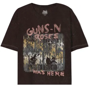 Guns N Roses Three Skeletons Oversize Crop