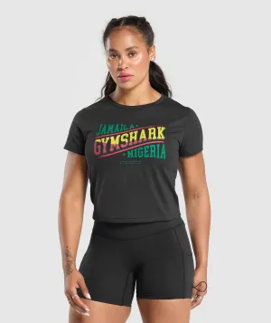 Gymshark Indiyah and Dami x Graphic Baby Tee - Black