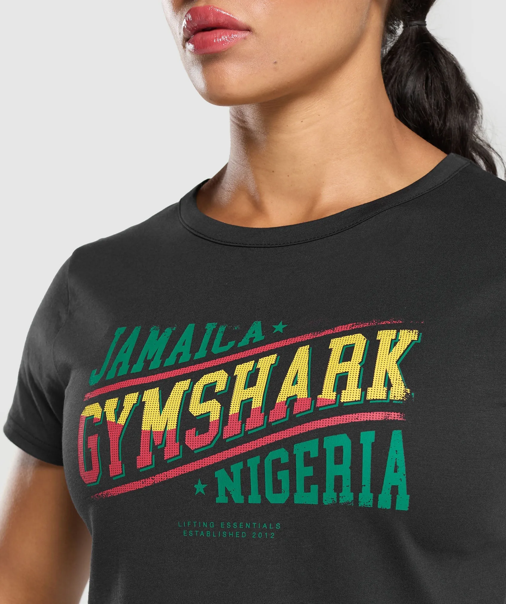 Gymshark Indiyah and Dami x Graphic Baby Tee - Black