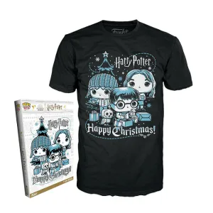 Harry Potter Holiday - Happy Christmas Boxed Funko Pop! Tees [Size-XL]