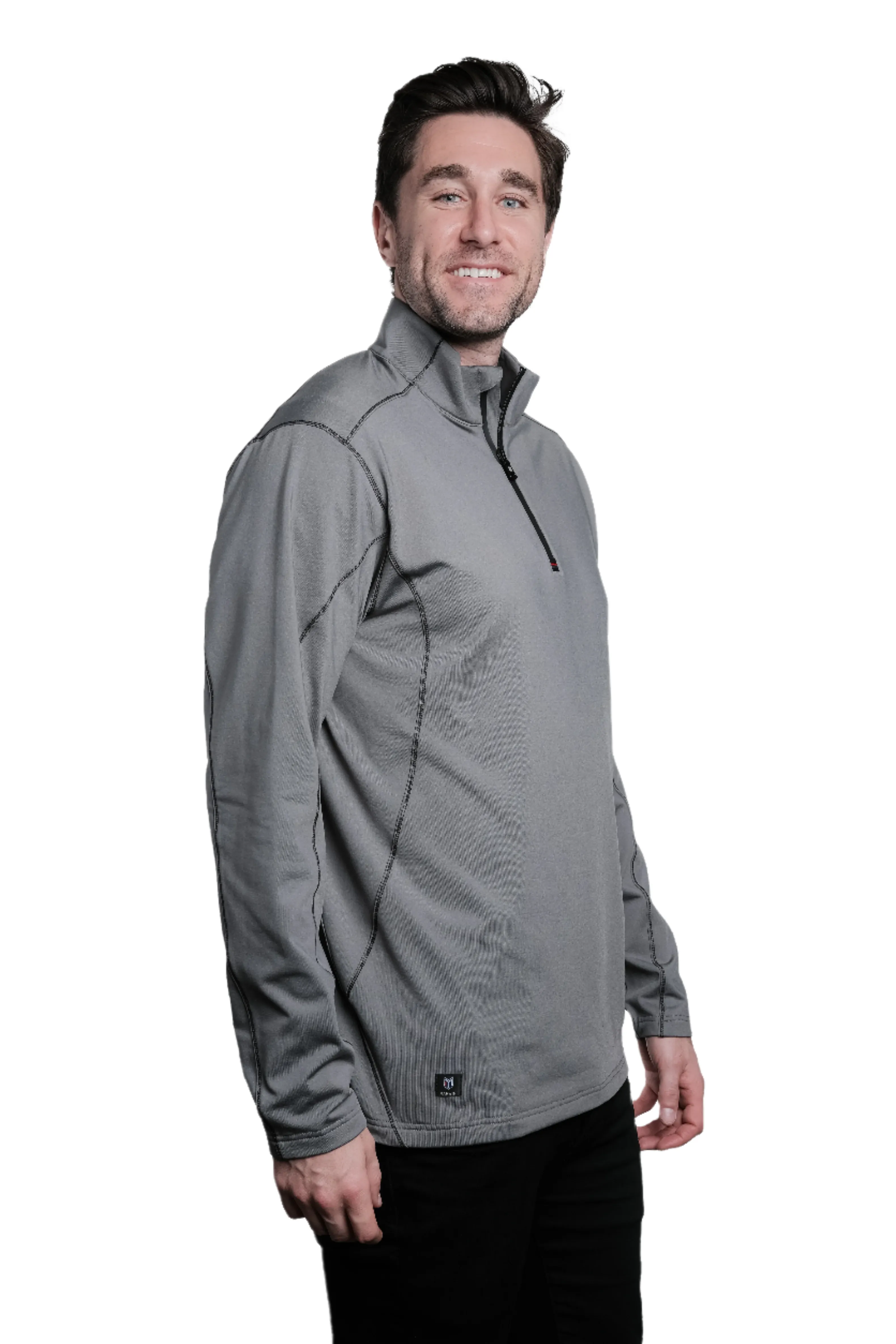 Hayes Grey Men's Quarter Zip Pullover