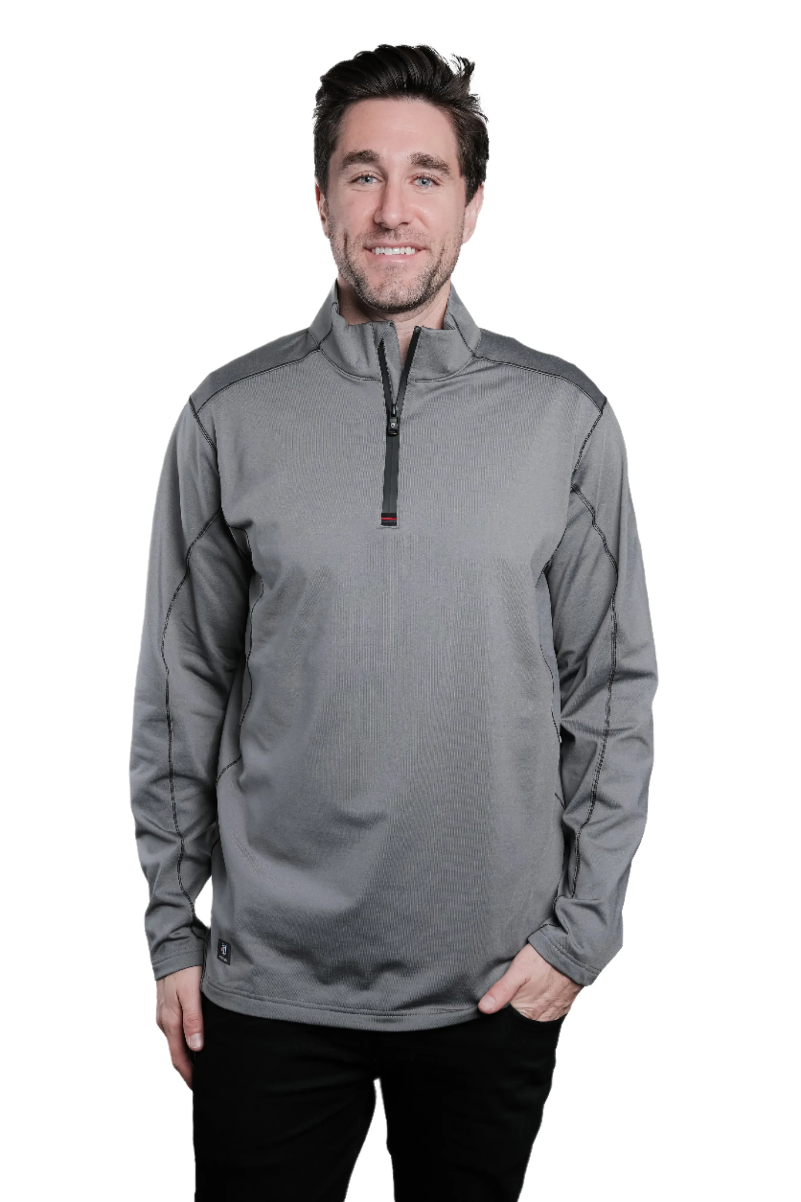 Hayes Grey Men's Quarter Zip Pullover