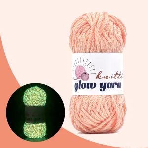 High Brightness Polyester Orange Glow-in-the-Dark Yarn