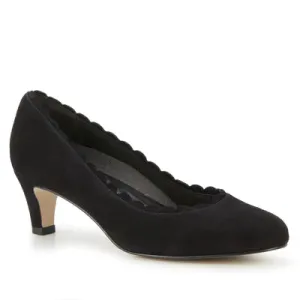 Janie Pump: Black Suede I Walking Cradle