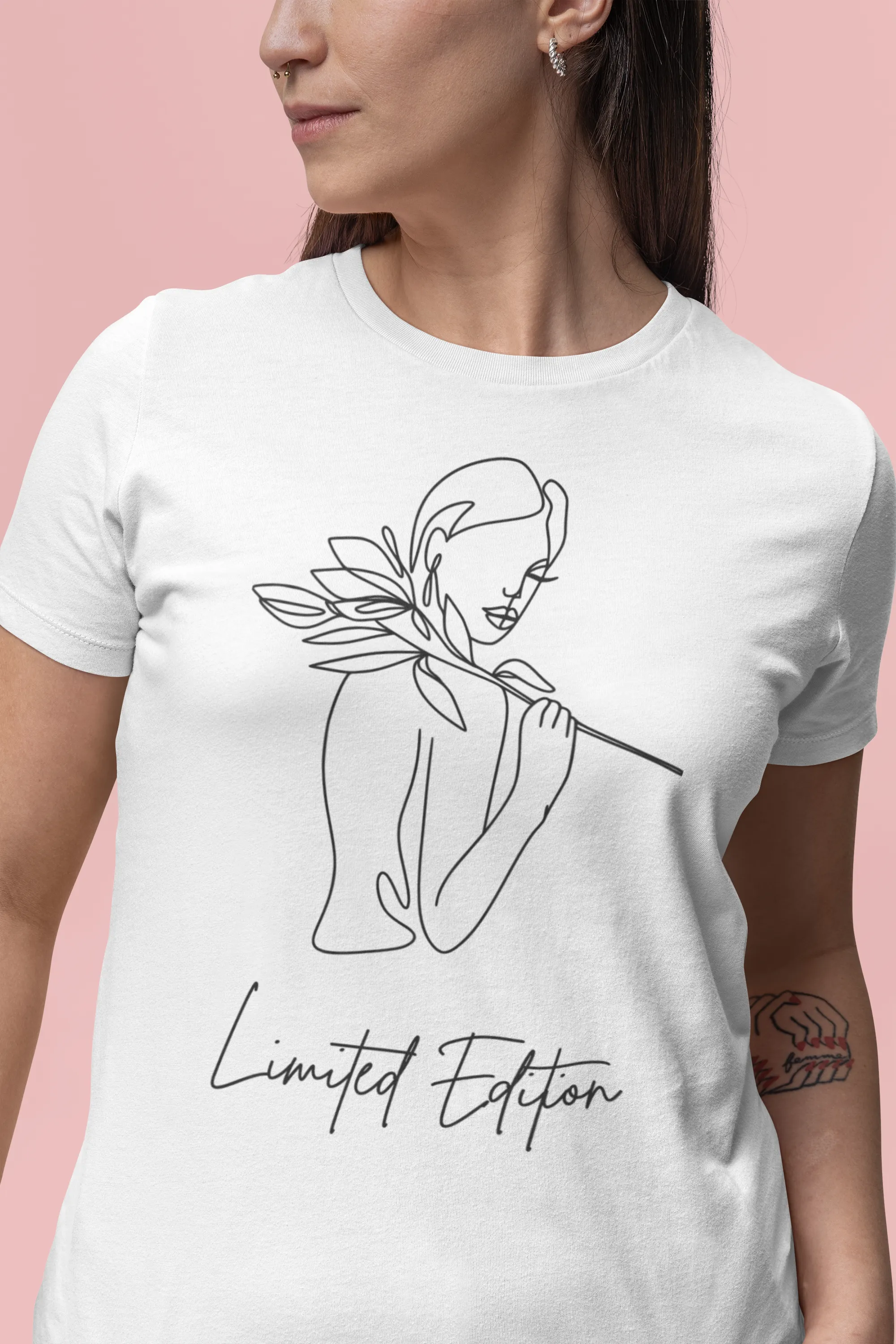 Limited Edition Minimalistic women graphic Cotton T-Shirt