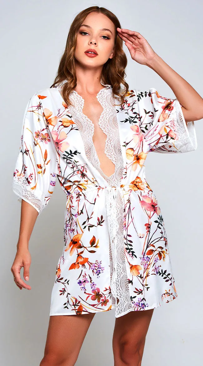 Lucia Floral Print Robe