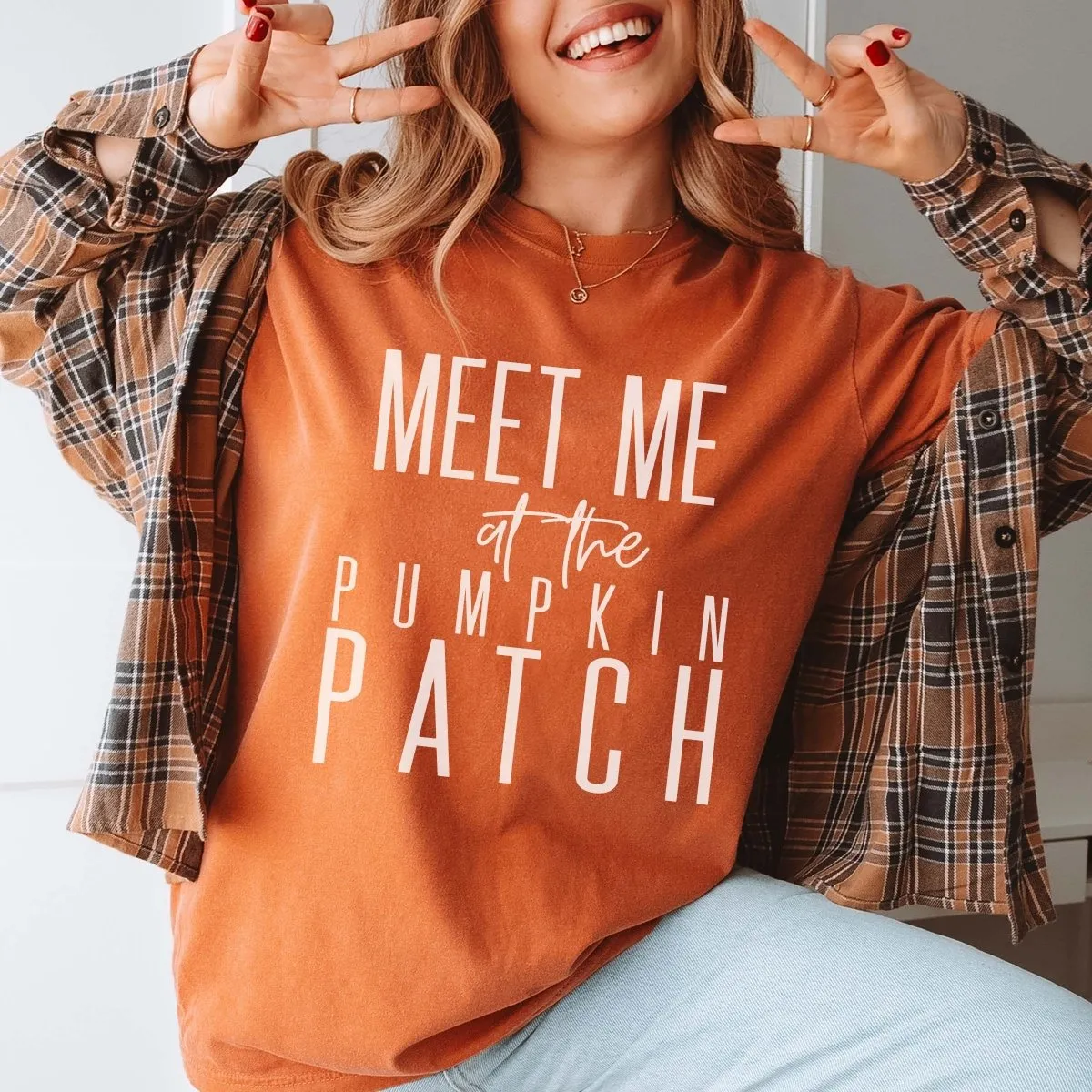 Meet Me At The Pumpkin Patch Comfort Color Wholesale Tee - Quick Shipping