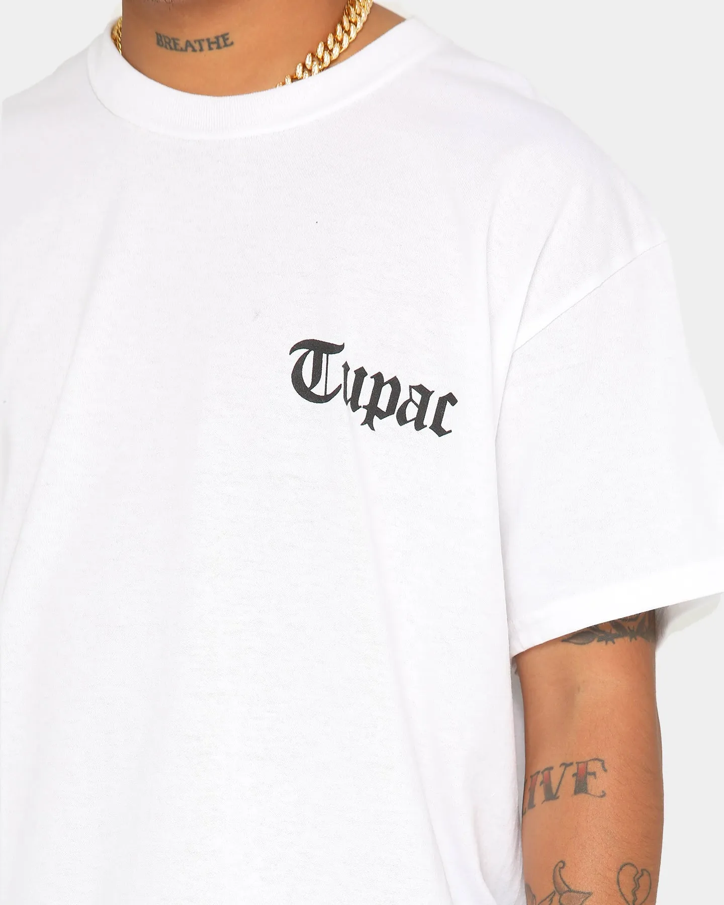 Men's Tupac Frame Photo T-Shirt White