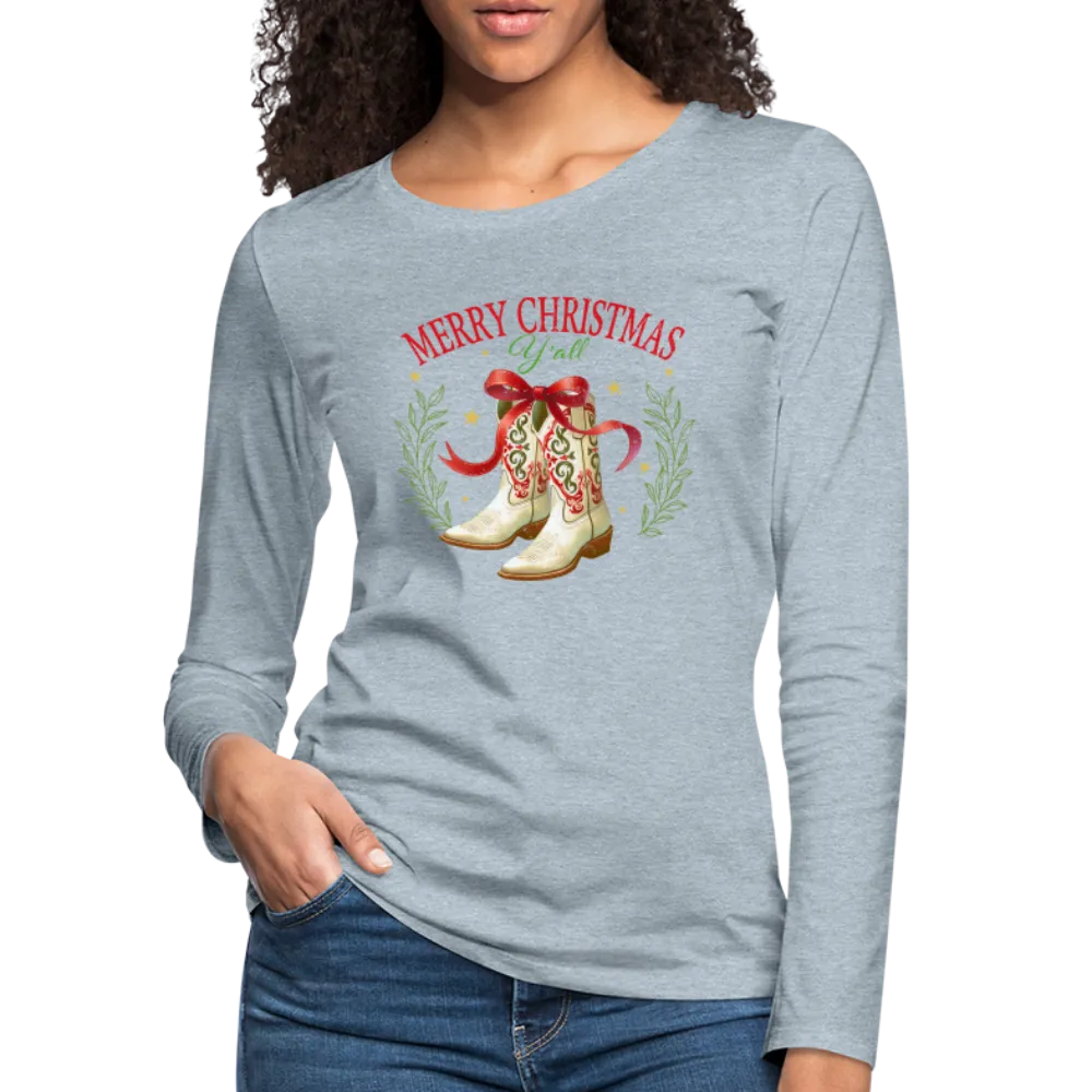 Merry Christmas Y'all Women's Premium Long Sleeve T-Shirt