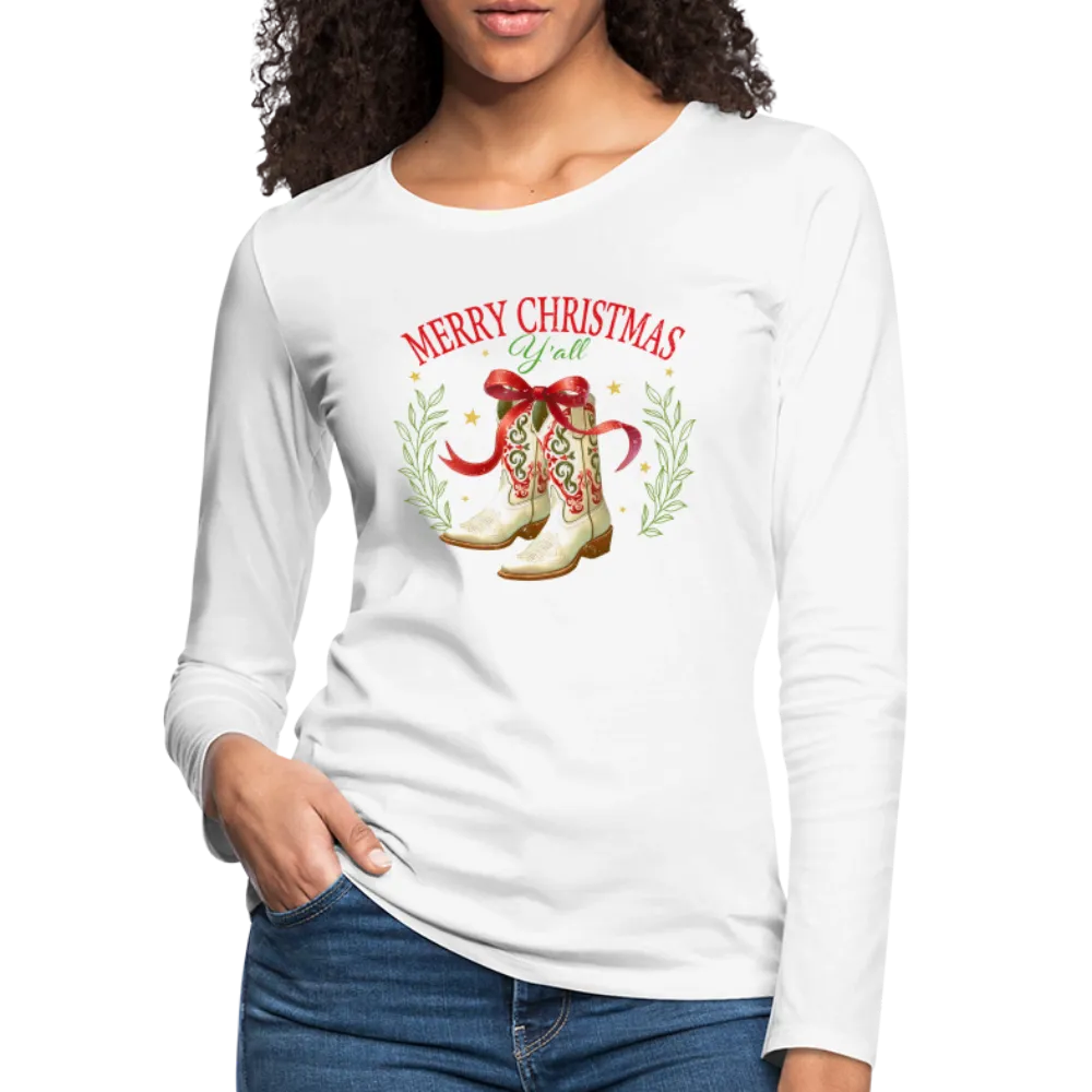 Merry Christmas Y'all Women's Premium Long Sleeve T-Shirt