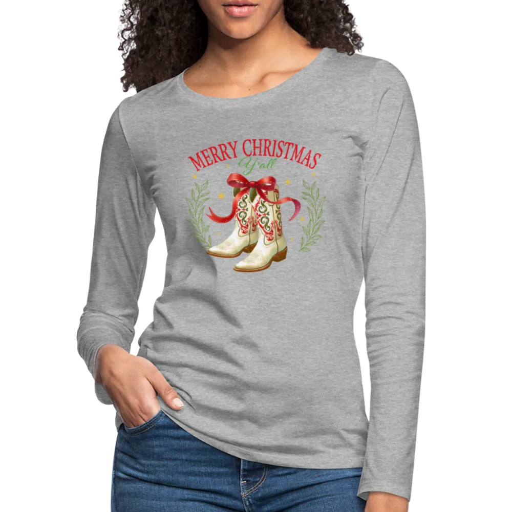 Merry Christmas Y'all Women's Premium Long Sleeve T-Shirt