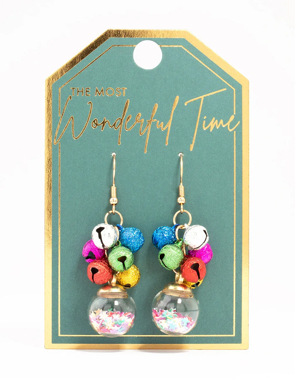 Multicoloured Bell & Shaker Drop Earrings