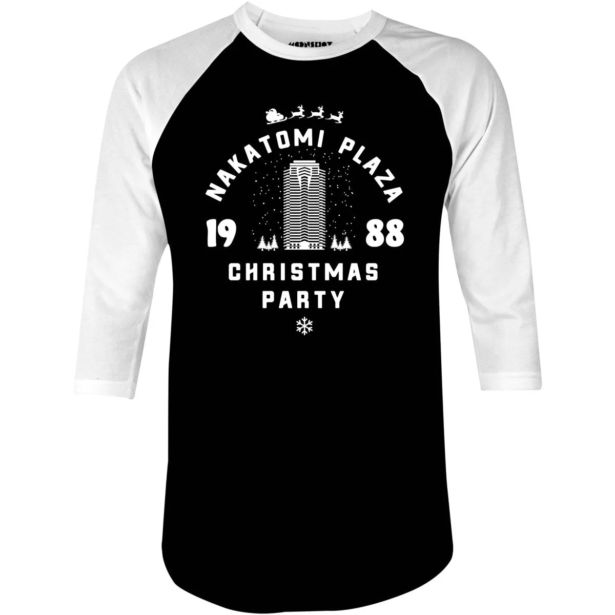 Nakatomi Plaza Christmas Party - 3/4 Sleeve Raglan T-Shirt