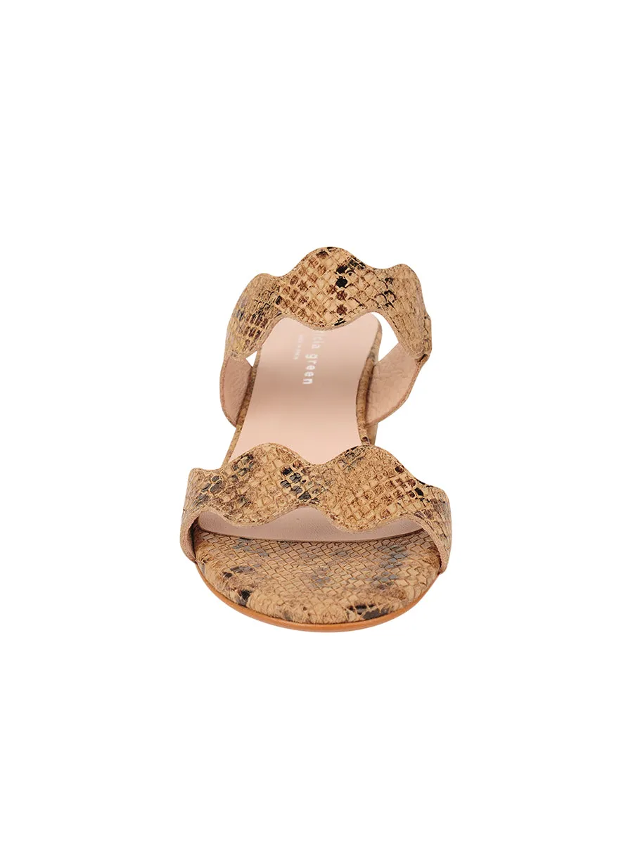 Palm Beach Python Scalloped Sandal