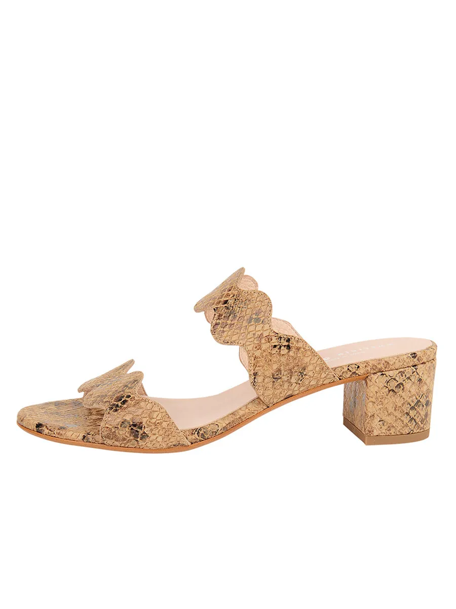 Palm Beach Python Scalloped Sandal