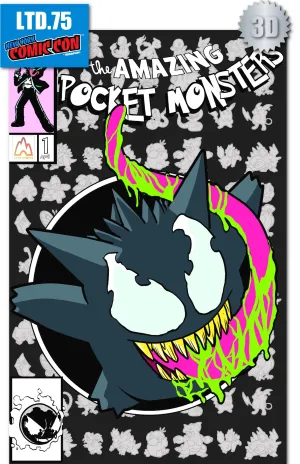 **PRE SOLD OUT** 2024 NYCC CON EXCL AMAZING POCKET MONSTERS CVR B VENOMIZED 3D EMBOSSED MATTHEW WAITE /75