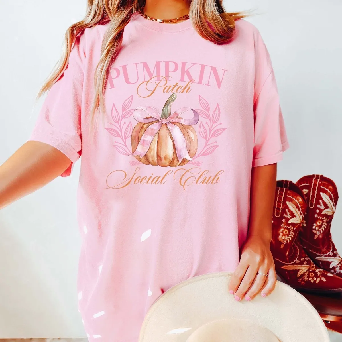 Pumpkin Patch Social Club Comfort Color Wholesale Tee - Fast Shipping