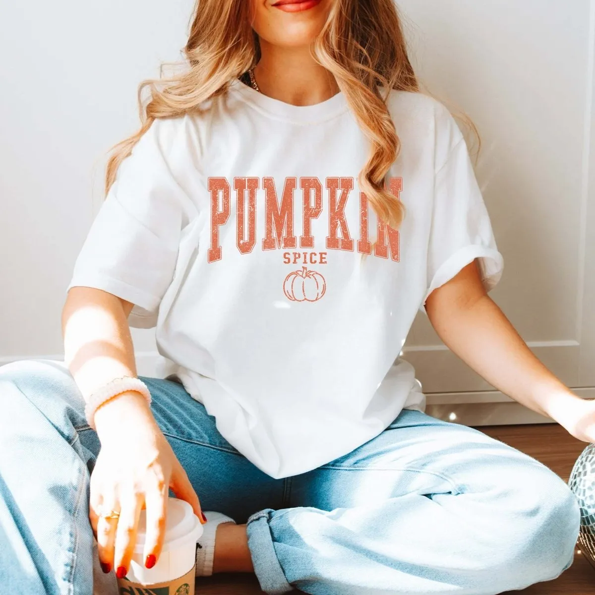 Pumpkin Spice With Pumpkin Comfort Color Wholesale Tee - Quick Shipping