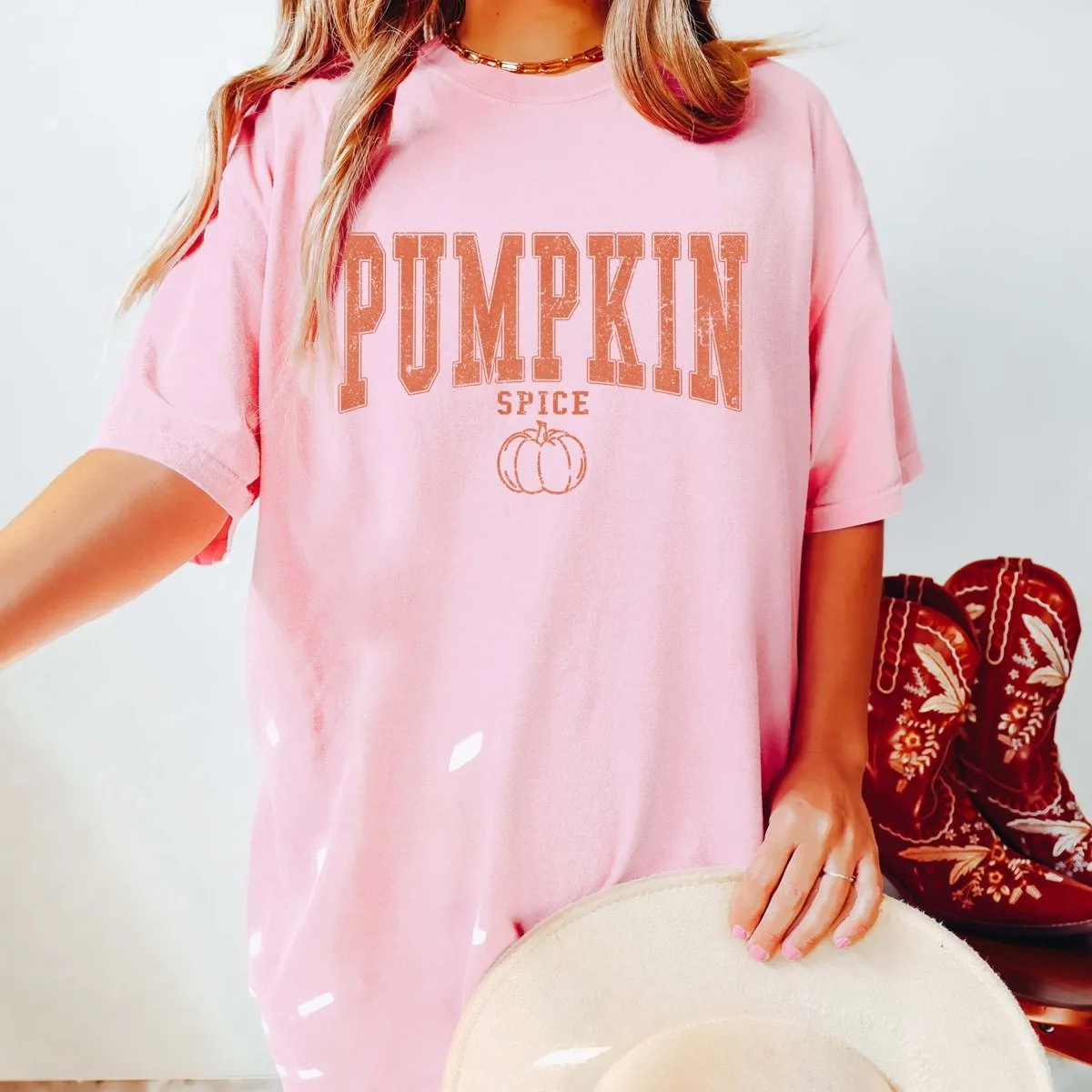 Pumpkin Spice With Pumpkin Comfort Color Wholesale Tee - Quick Shipping