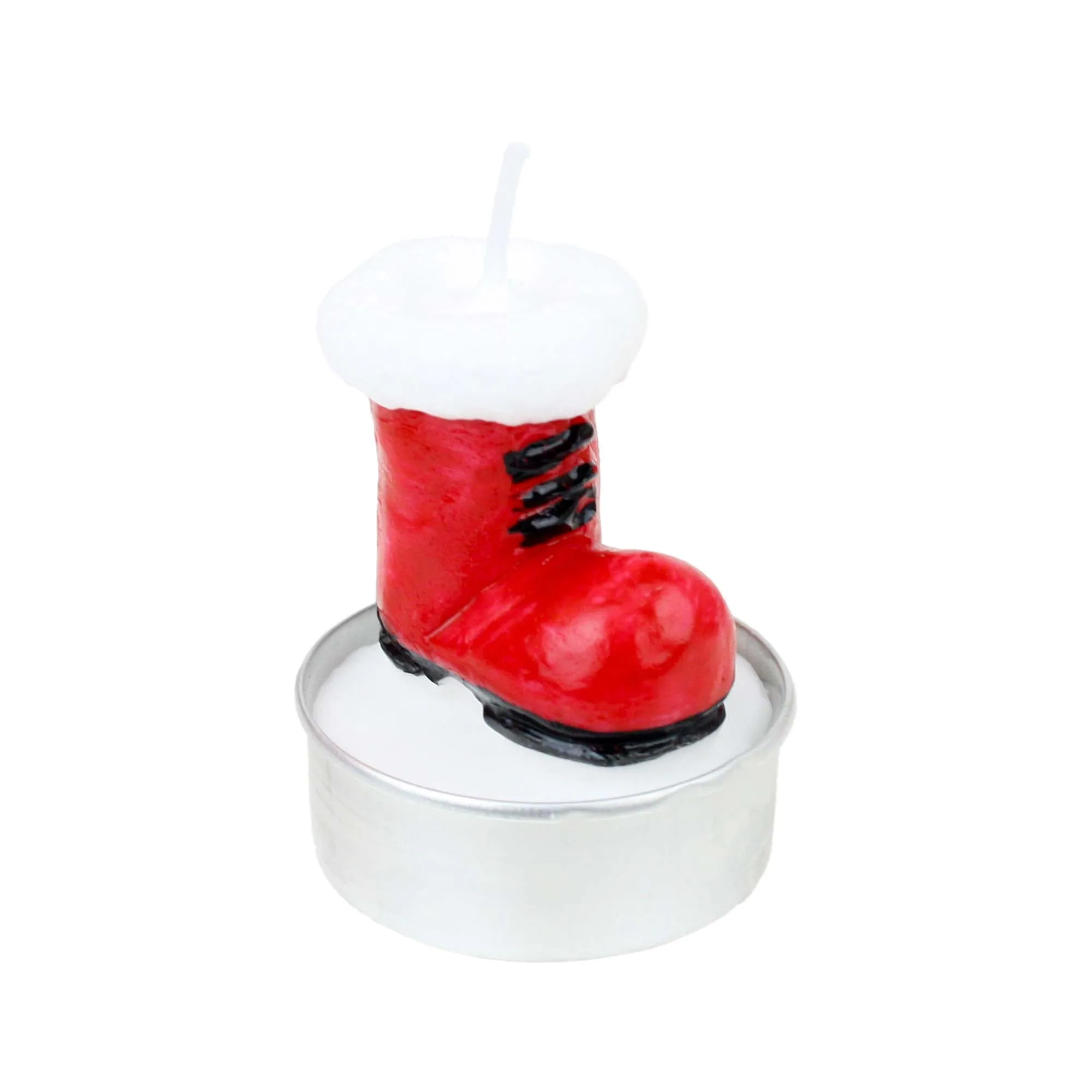 Red and Black Tea Light Candle - Pack of 12