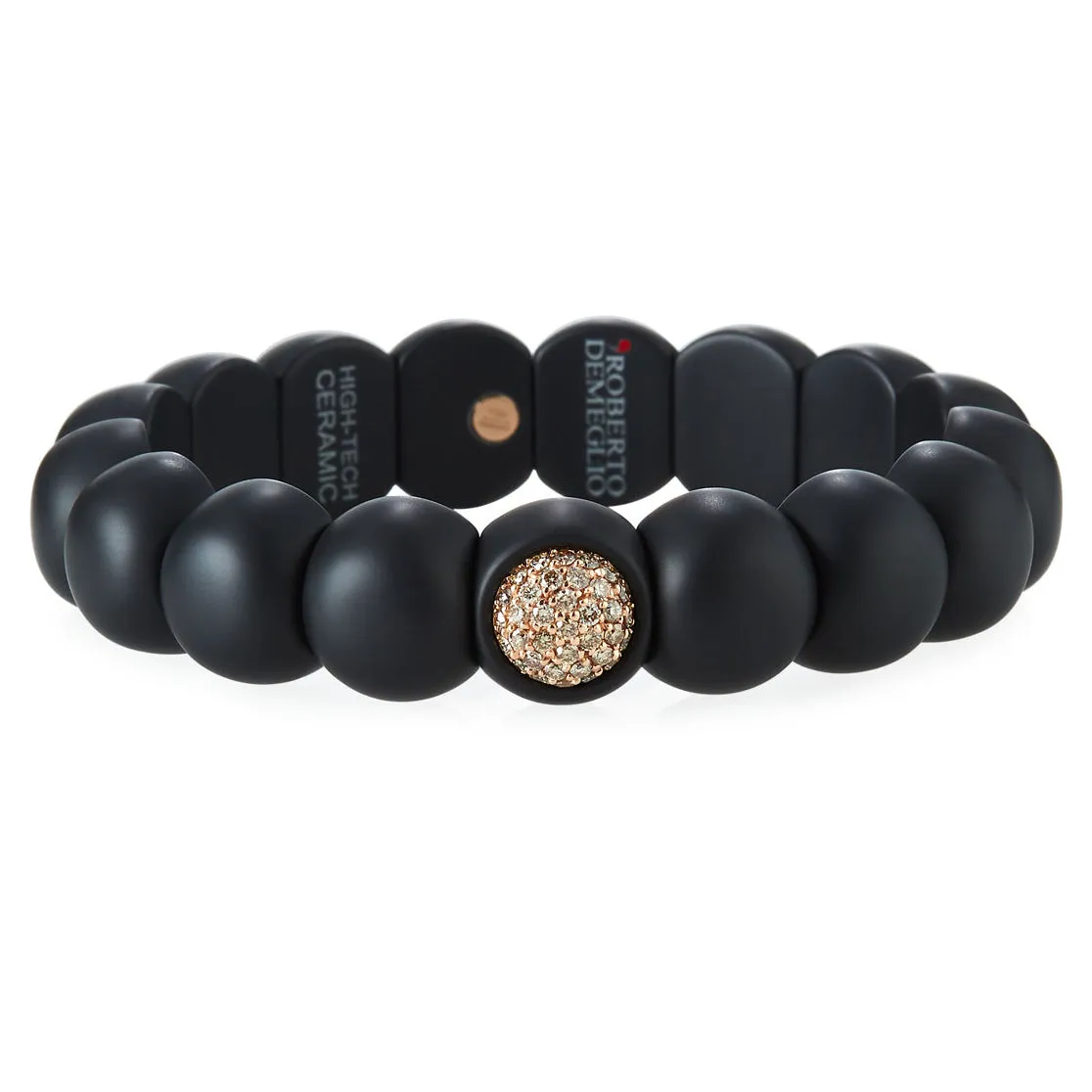 Roberto Demeglio Dama Elastic Stretch Bracelet in Black Matte Ceramic