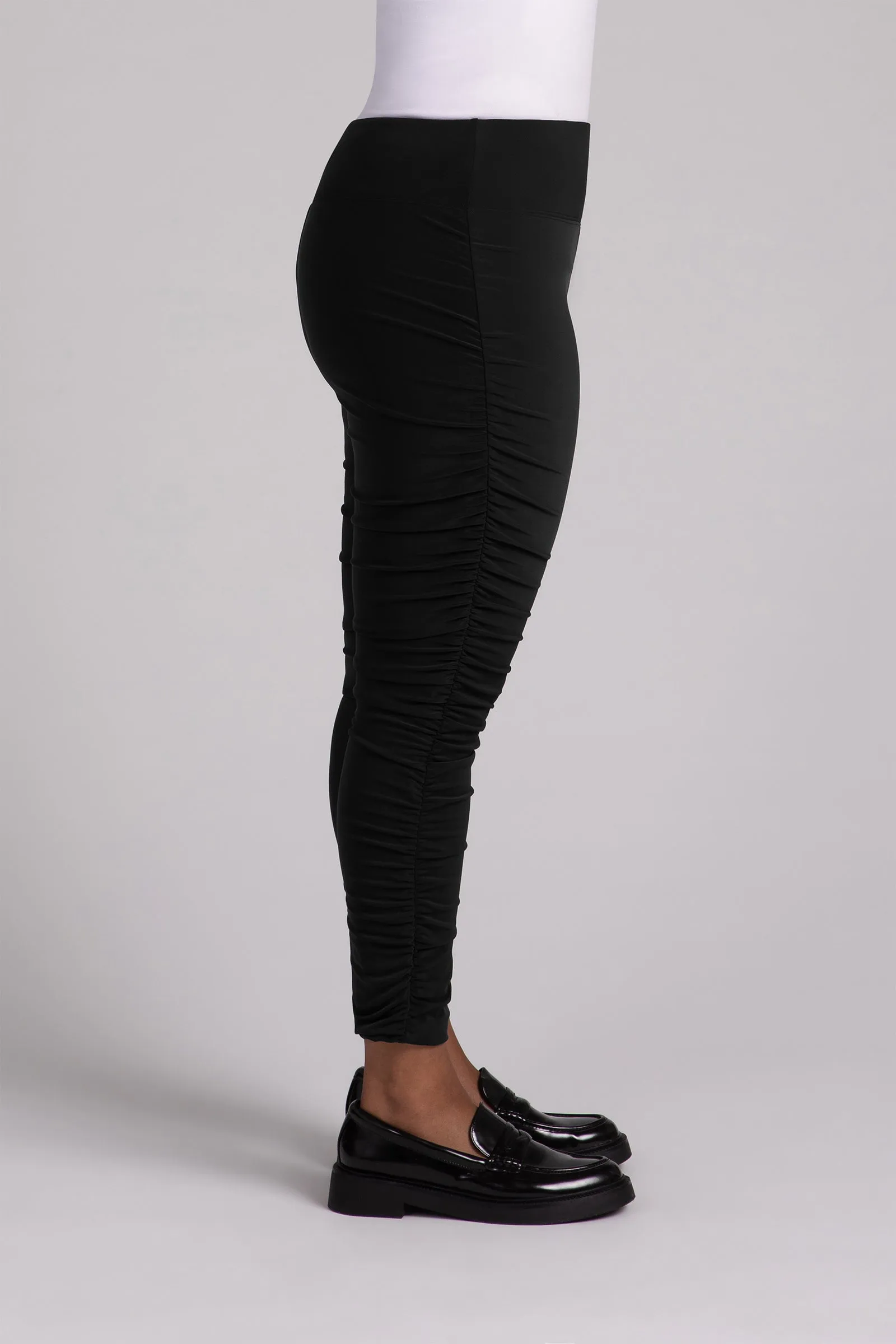 Ruched Skinny Pant | Black