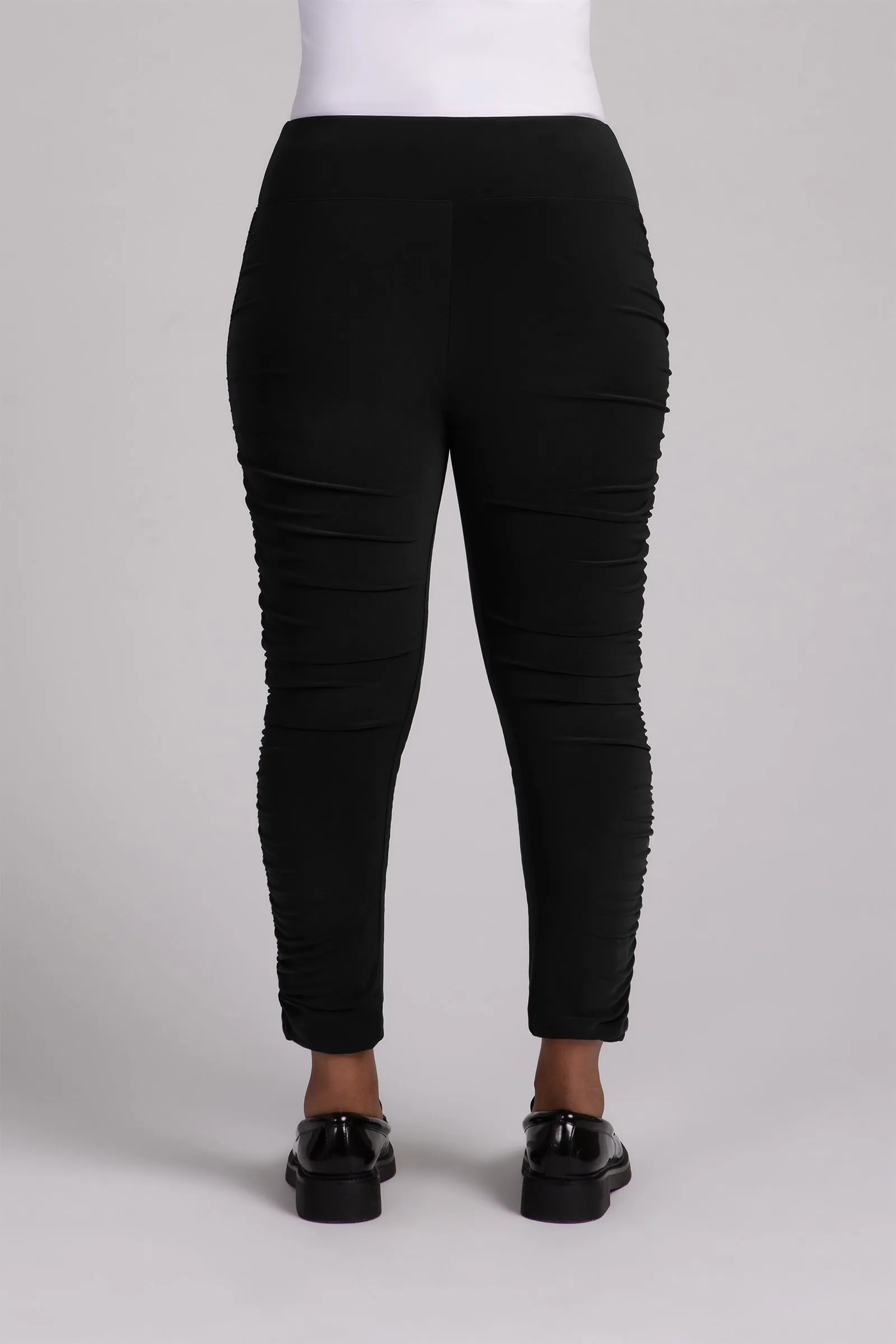 Ruched Skinny Pant | Black