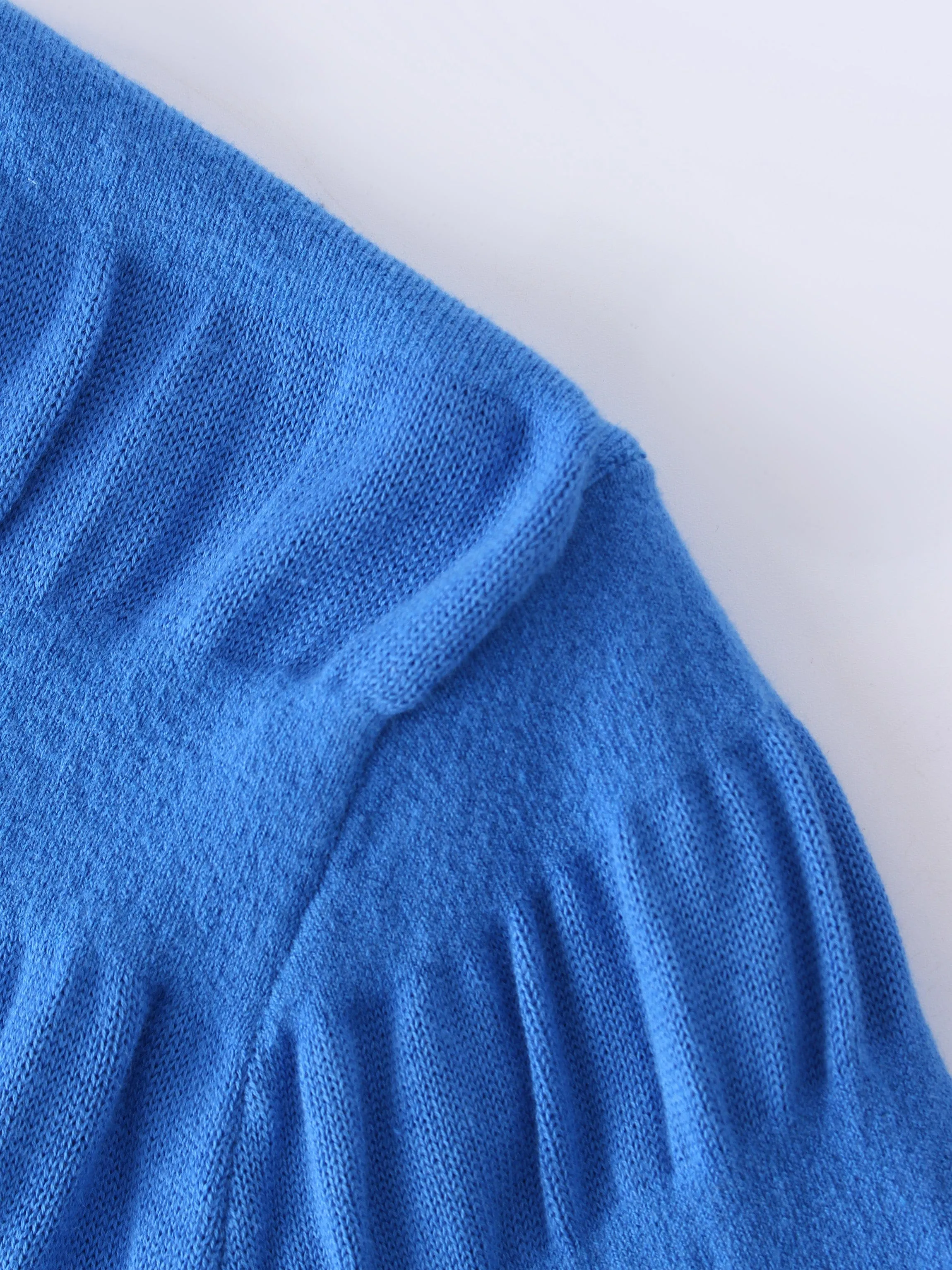 Ruched Sweater-Grecian Blue