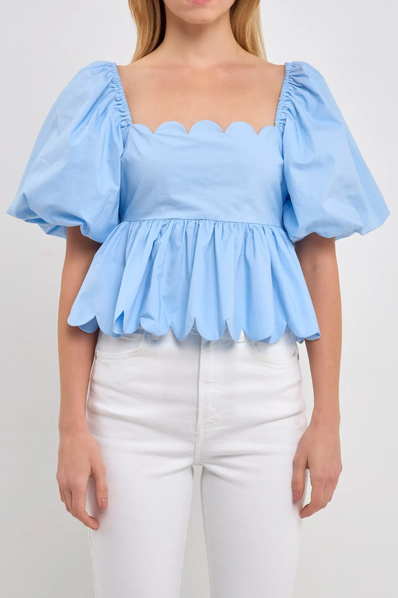 Scalloped Detail Top